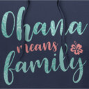 Men's Lilo & Stitch Blue and Red Ohana means Family  Adult T-Shirt