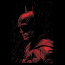 Men's The Batman Red Rain Side Profile Picture  Adult T-Shirt