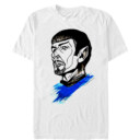 Men's Star Trek Commander Spock Paint Streak Portrait  Adult T-Shirt