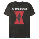 Men's Marvel Black Widow Hourglass Silhouette  Adult T-Shirt