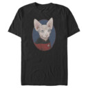 Men's Star Trek: The Next Generation Captain Jean Luc Picard Cat  Adult T-Shirt