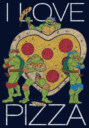 Men's Teenage Mutant Ninja Turtles I Love Pizza Heart  Adult Pull Over Hoodie