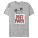 Men's Mickey & Friends Father's Day Best Papa Sign  Adult T-Shirt