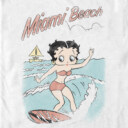 Men's Betty Boop Miami Beach Distressed  Adult T-Shirt