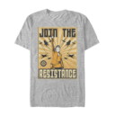 Men's Star Wars The Last Jedi Rey Propaganda Frame  Adult T-Shirt