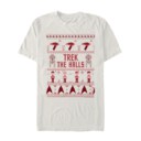 Men's Star Trek Ugly Christmas Trek the Halls  Adult T-Shirt