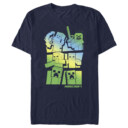 Men's Minecraft Steve and Alex Vs. Mobs  Adult T-Shirt