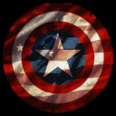 Men's Marvel Captain America Shield Flag  Adult T-Shirt