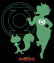Men's DC League of Super-Pets Green Lantern and Chip Silhouettes  Adult T-Shirt