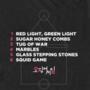 Men's Squid Game List of Games  Adult T-Shirt