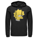 Men's The Simpsons Unamused Lisa  Adult Pull Over Hoodie