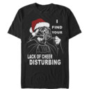 Men's Star Wars Christmas Vader Lack of Cheer Disturbing  Adult T-Shirt