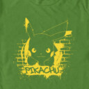 Men's Pokemon Pikachu Mural  Adult T-Shirt