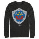 Men's Nintendo Legend of Zelda Link's Awakening Hylian Shield  Adult Long Sleeve Shirt