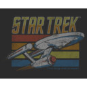 Men's Star Trek Rainbow Vintage USS Enterprise Starship  Adult T-Shirt