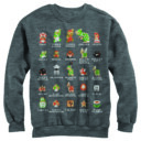 Men's Nintendo Super Mario Bros Character Guide  Adult Sweatshirt
