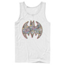 Men's Batman Shield Logo Comic Panel  Adult Tank Top