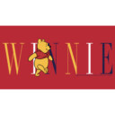 Men's Winnie the Pooh Yellow, White, and Blue Script  Adult Pull Over Hoodie