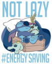 Men's Lilo & Stitch Not Lazy, Saving Energy  Adult T-Shirt