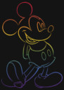 Men's Mickey & Friends Rainbow Mickey Mouse Outline  Adult Tank Top