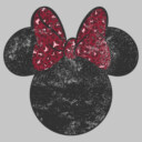 Men's Mickey & Friends Minnie Mouse Distressed Leopard Bow  Adult Tank Top