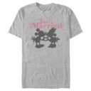 Men's Mickey & Friends Just Married Silhouettes  Adult T-Shirt