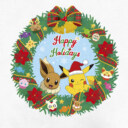 Men's Pokemon Pikachu and Eevee Happy Holidays  Adult Sweatshirt