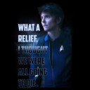 Men's Star Trek: Discovery Relieved Jett Reno  Adult T-Shirt