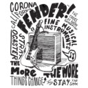 Men's Fender Sketch Poster  Adult T-Shirt