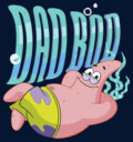 Men's SpongeBob SquarePants Patrick Dad Bod  Adult Long Sleeve Shirt