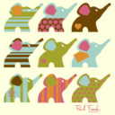 Men's Paul Frank Ellie Line Up  Adult T-Shirt