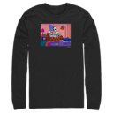 Men's The Simpsons Skeleton Family Inside House  Adult Long Sleeve Shirt