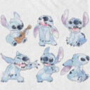 Men's Lilo & Stitch Watercolor Poses of Stitch  Adult T-Shirt