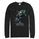 Men's Marvel Black Panther 2018 Jungle Silhouette  Adult Long Sleeve Shirt