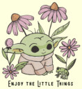 Men's Star Wars: The Mandalorian Grogu Enjoy the Little Things Frog  Adult T-Shirt