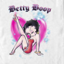 Men's Betty Boop Airbrush Heart  Adult T-Shirt