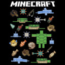 Men's Minecraft Fish and Mobs  Adult T-Shirt