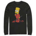 Men's The Simpsons Devil Bart  Adult Long Sleeve Shirt