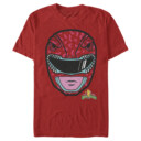 Men's Power Rangers Red Ranger Helmet  Adult T-Shirt