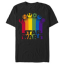 Men's Star Wars Pride Rainbow Crests Logo  Adult T-Shirt