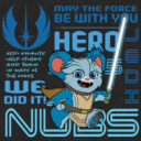 Men's Star Wars: Young Jedi Adventures Nubs Phrases  Adult T-Shirt