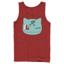 Men's Pokemon Bulbasaur Wink Face  Adult Tank Top