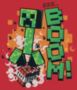 Men's Minecraft Creeper Boom  Adult T-Shirt