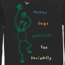 Men's The Muppets Kermit Serious Dance  Adult Long Sleeve Shirt