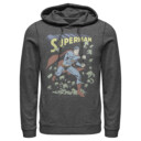 Men's Superman Hero Smash Barriers  Adult Pull Over Hoodie