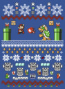 Men's Nintendo Mario and Bowser Ugly Christmas Sweater  Adult T-Shirt