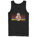 Men's Star Wars The Force Awakens BB-8 Retro Stripes  Adult Tank Top