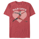 Men's Batman Valentine's Day Harley Quinn Mad Love  Adult T-Shirt