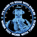 Men's The Muppets Sam Eagle Work With Turkeys  Adult T-Shirt