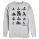Men's Nintendo Mario Kart Silhouette Grid  Adult Sweatshirt